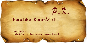 Peschke Konrád névjegykártya